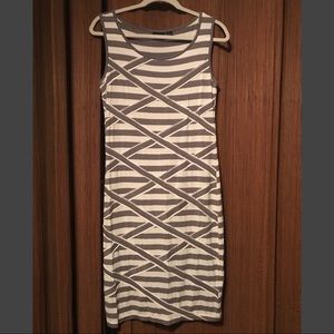 Horizontal/Diagonal Striped Dress